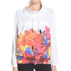 Adidas by Stella McCartney White Floral Run Jacket, size M